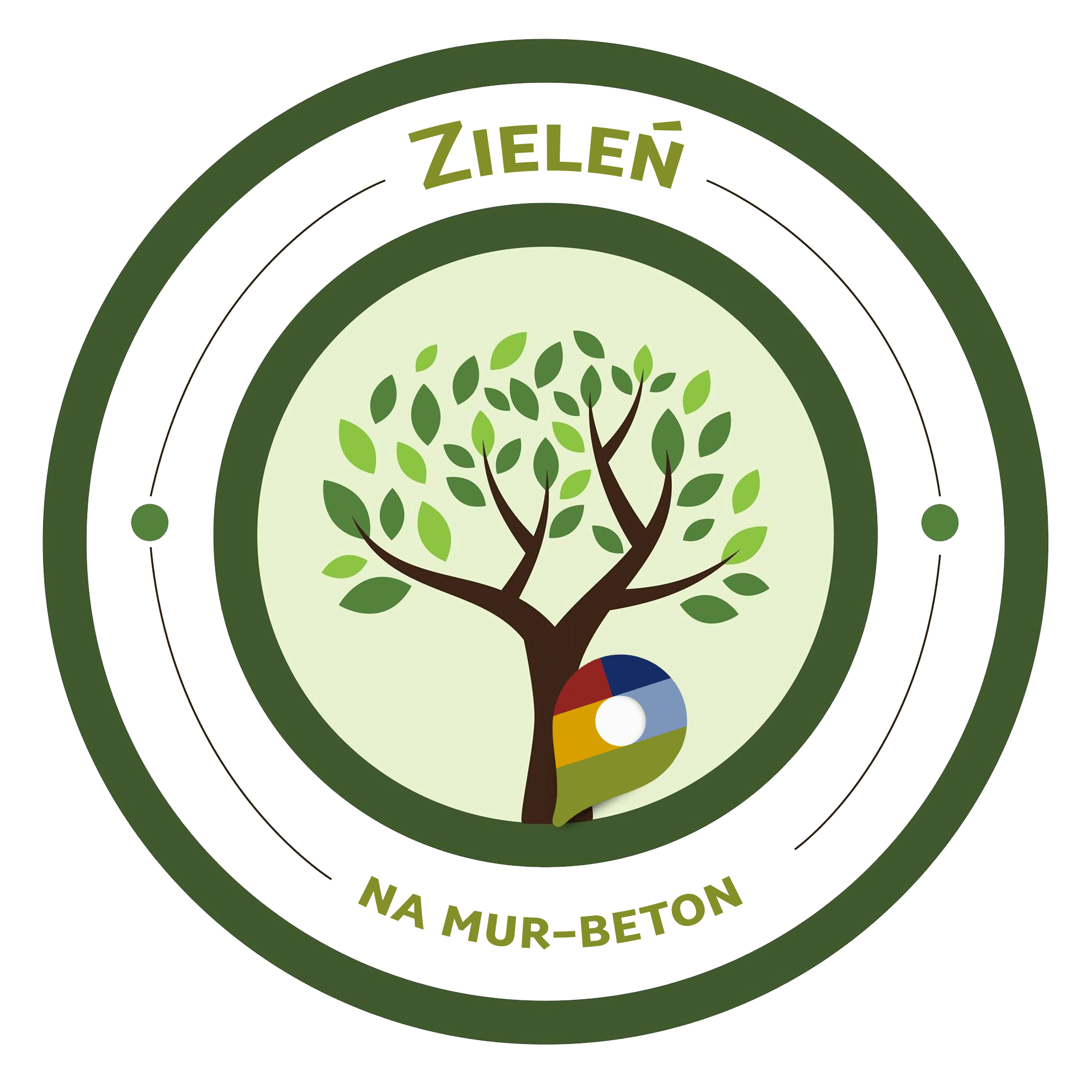 Zieleń na mur-beton